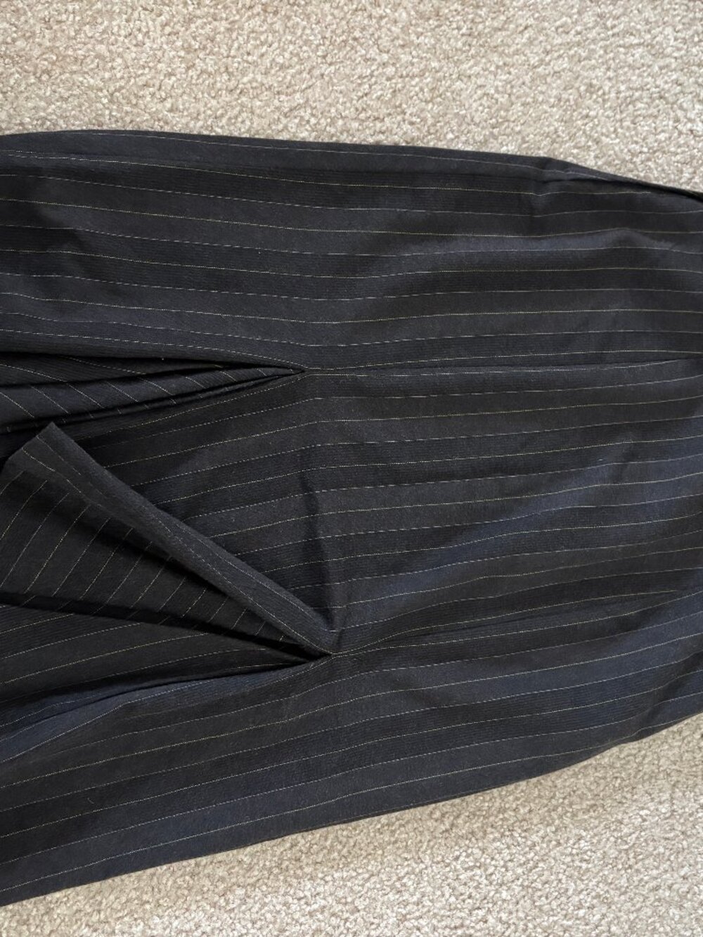CLUB MONACO Black Pinstripe Wool Blend Pencil Skirt Old Money Luxury Size 4 - Picture 8 of 8
